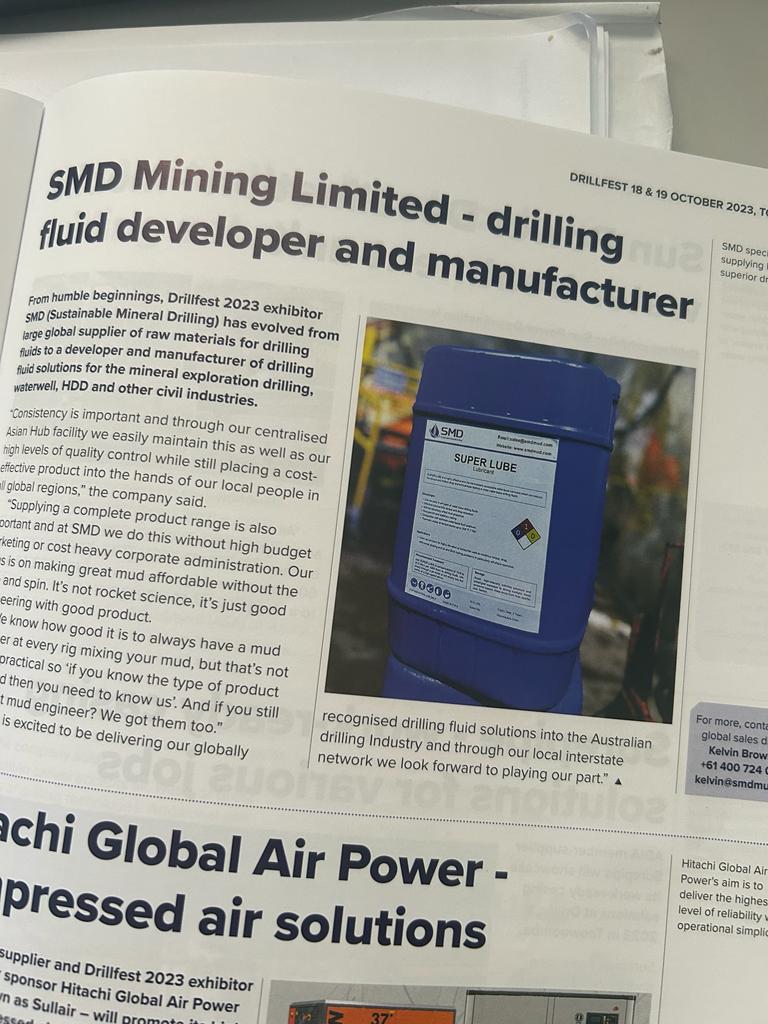 SMD Mining Limited – drilling fluid developer and manufacturer